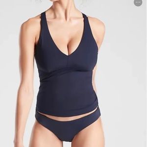 Athleta plunge tankini dress blue new small D/DD